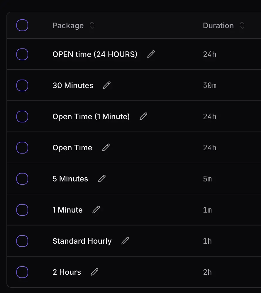 Sargo pricing packages page for creating custom pricing